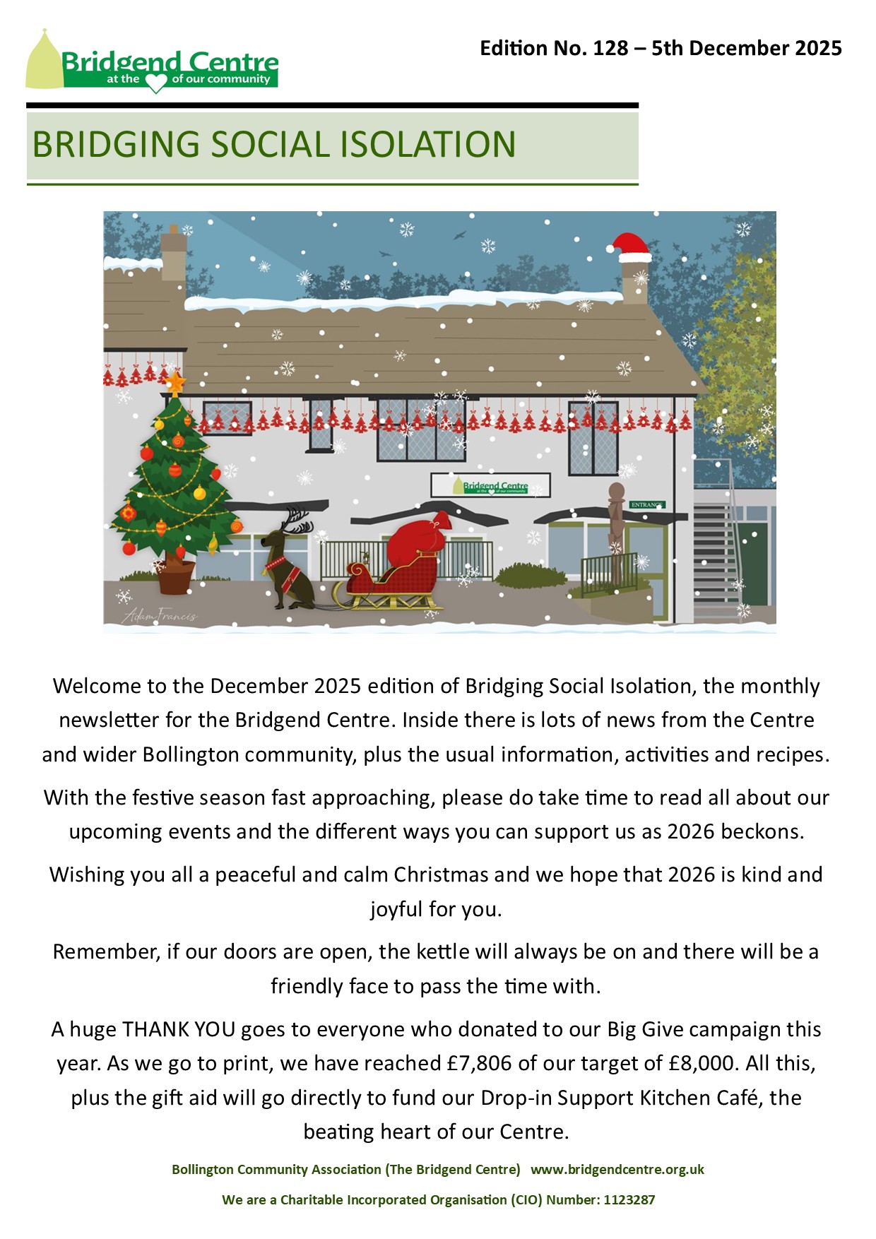 Bridging Social Isolation – No 128 – 5th December