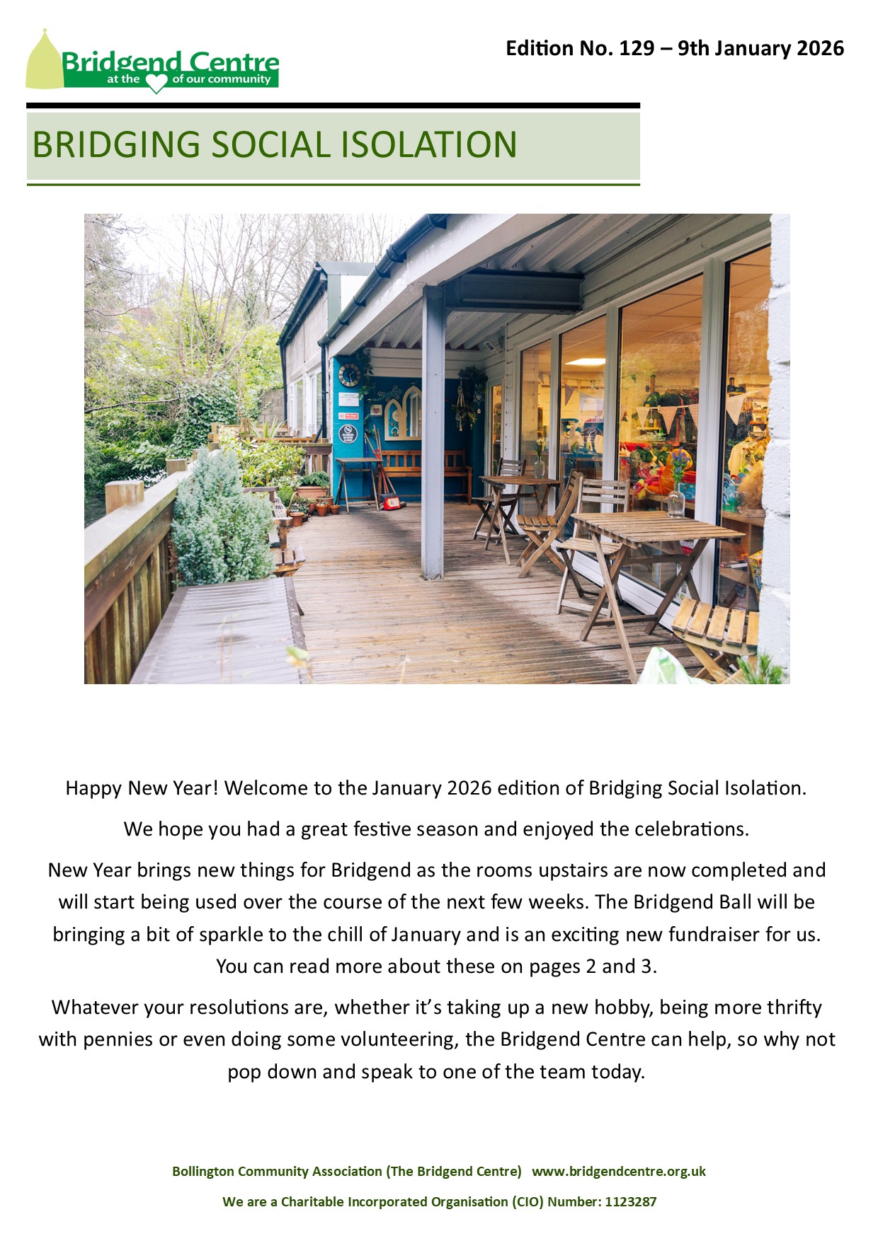 Bridging Social Isolation – No 129 – 9th January 2026