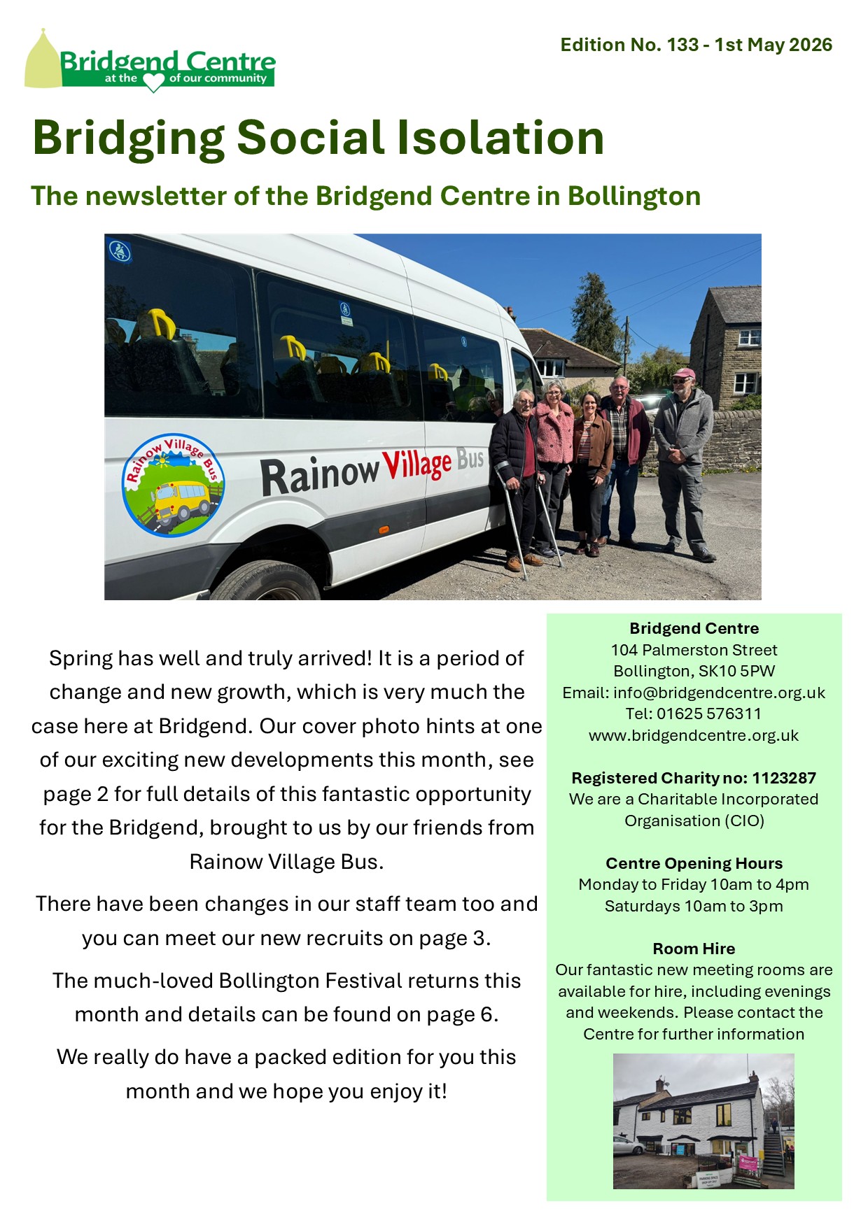 Bridging Social Isolation – No 133 – 1st May 2026