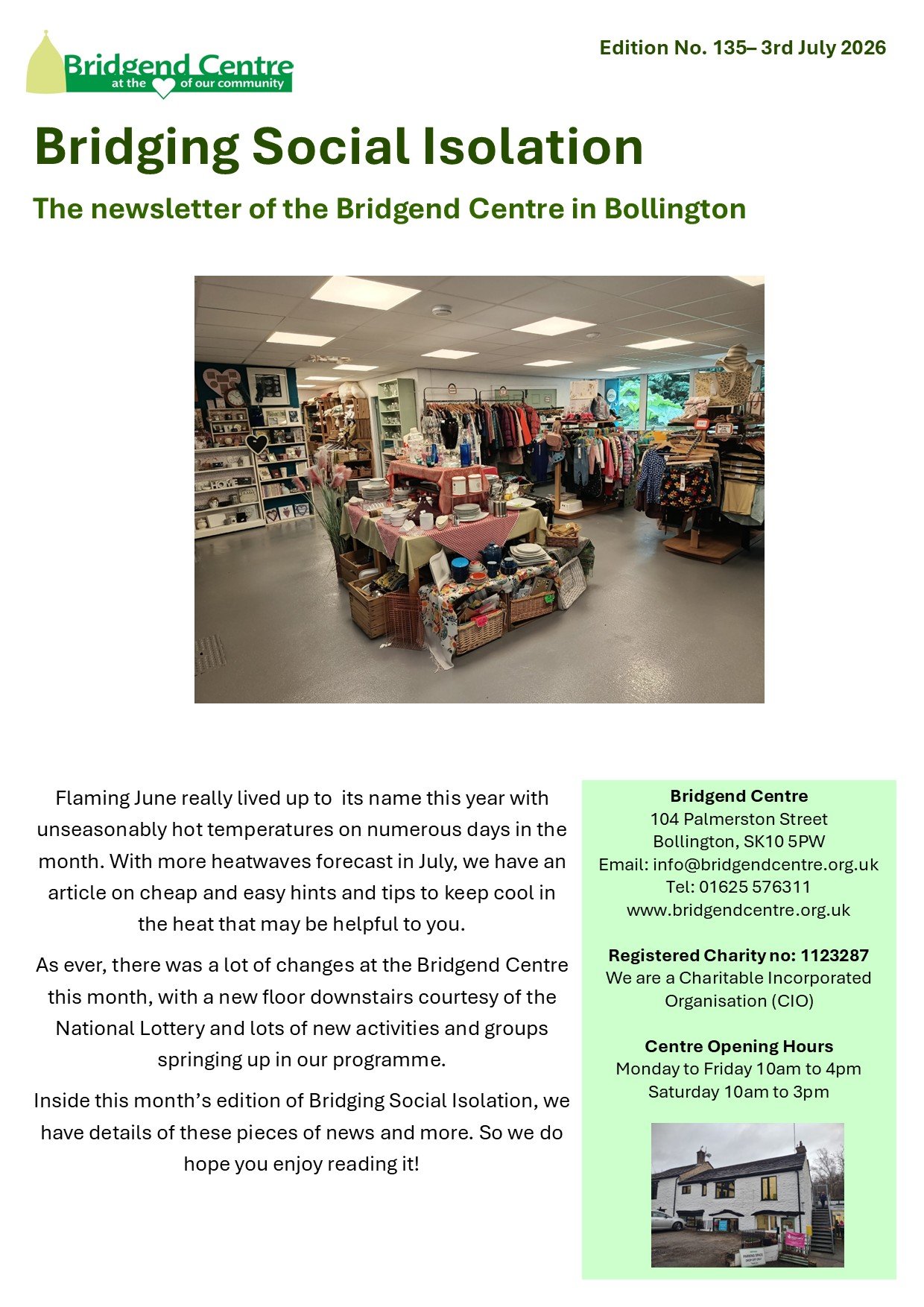 Bridging Social Isolation – No 135 – 3rd July 2026