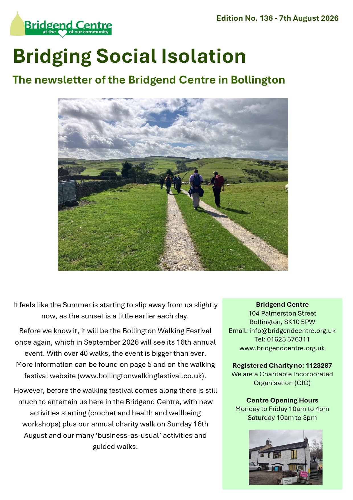 Bridging Social Isolation – No 136 – 7th August 2026
