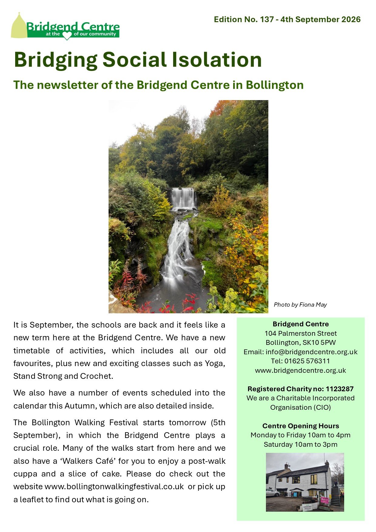 Bridging Social Isolation – No 137 – 5th September 2026